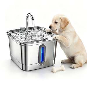 Anti Dry Burn Stainless Steel Pet <b>Water</b> Dispenser High Flow Circulation Indoor Pet Fountain - Product Image 1
