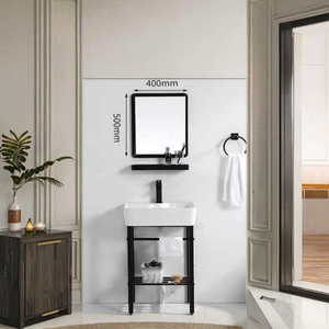 Venta al por mayor moderno mármol blanco piedra superficie sólida lavabo montado en la pared escurridor de <span class=keywords><strong>encimera</strong></span> para Baño de hotel - Product Image 1