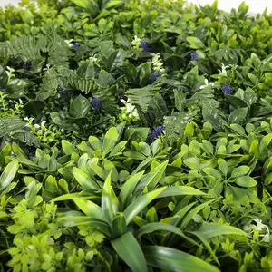 Ngoài trời Mall nền trang trí nội thất dọc Vườn cỏ UV chống cỏ nhân tạo tường màu xanh lá cây thực vật tường