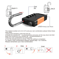 Cadenas à combinaison à 4 chiffres pour valise et ordinateur portable
