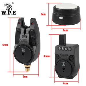 W.P.E Nuovo Set di Avvisatori Acustici da Pesca 4+2 con Luce da Tenda Wireless, Allarme Abboccata per Carpfishing e Accessori per <span class=keywords><strong>la</strong></span> Pesca al Lago - Product Image 3