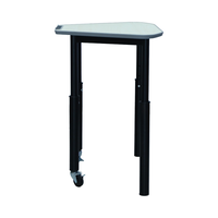 Table d'école réglable en hauteur avec roulettes, finition thermolaquée, mobilier scolaire, table d'élève avec roulettes