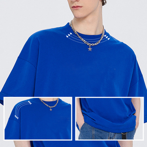 Vendita di <span class=keywords><strong>alta</strong></span> <span class=keywords><strong>qualità</strong></span> 220 in <span class=keywords><strong>cotone</strong></span> 100% Gsm Oversize stile Hip-hop <span class=keywords><strong>T</strong></span>-<span class=keywords><strong>Shirt</strong></span> in tinta unita da uomo e da <span class=keywords><strong>donna</strong></span> - Product Image 3