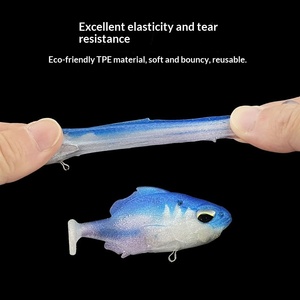 Esca Morbida in TPE con Coda a T Biomimetica e Filo d'Acciaio Integrato per Pesci Piatti - Product Image 2