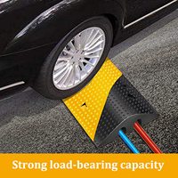 Protector de Cables, Reductor de Velocidad de Goma Resistente Antideslizante Amarillo y Negro con Canal para Entrada de Vehículos, Estacionamiento, Seguridad Vial