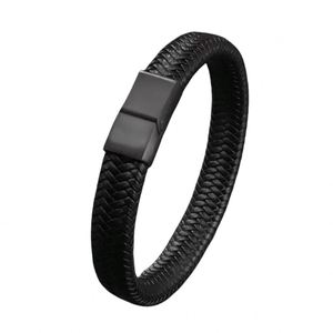 Pulsera de Cuero Personalizada para Hombre con Hebilla Magnética, Diseño Trenzado, Joyería de Moda - Product Image 1