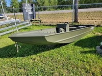 Ecocampor 16 pieds à fond plat riveté Jon Boat Nouveau mini bateau de pêche en aluminium avec console de direction à vendre