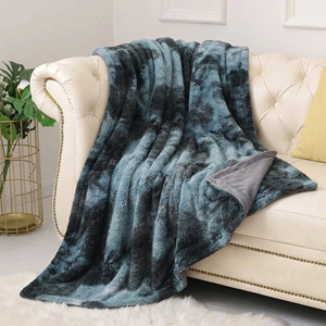 Manta de Sherpa de Doble Capa Personalizada, Gruesa y Ecológica, Reversible con Estampado Tie-Dye, Suave, de Poliéster, para Cama o Sofá - Product Image 1
