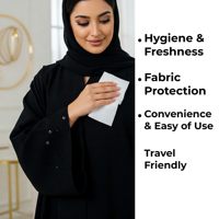 Lingettes nettoyantes individuelles pour abaya, sans alcool, à usage unique, marque privée