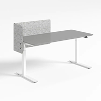 Bureau électrique réglable en hauteur à montage arrière pour un seul utilisateur avec contrôle de mémoire, poste de travail assis-debout en bois pour usage bureautique/commercial
