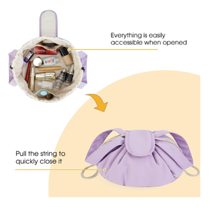 Factory Design Fashion Waterproof Polyester Large Travel Cosmetic Bag <b>Storage</b> <b>Organiser</b> Lazy Portable Drawstring <b>Makeup</b> Bag - Product Image 3