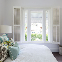 Volets de plantation en PVC de haute qualité fabriqués sur mesure directement de Chine Volet de fenêtre en bois intérieur
