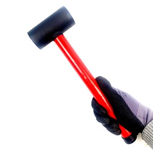 Très résistant 45 #   Marteau de dégrossissage en acier au carbone - 1,6 kg, face ronde avec manche en acier thermolaqué rouge pour la construction et le bricolage (OEM) - Product Image 3