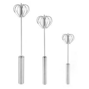 <span class=keywords><strong>Fouet</strong></span> mélangeur manuel portable 3 pièces en acier inoxydable semi-automatique pour œufs et pâtisserie - Product Image 1