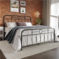 Cadre de lit convertible en métal pliable et portable, taille standard, avec sommier réglable - Design moderne pour hôtels et appartements