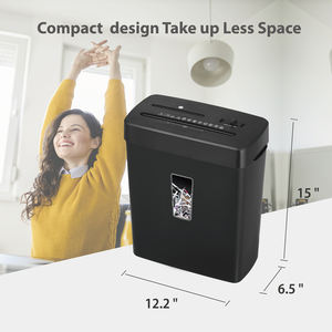 CD222P 8-גיליון צלב-לחתוך מגרסה לבית משרד שימוש, גזרי נייר/CD/אשראי כרטיס עם P-4 גבוהה אבטחה כבד החובה נייר לגרוס - Product Image 6