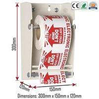Distributeur de ruban adhésif kraft personnalisé JH-Mech, en métal massif, gain de place, rouleaux de guidage lisses, installation murale, distributeur d'étiquettes manuel