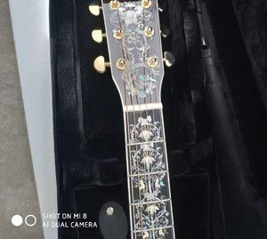 Guitarra Acústica de Cocobolo Macizo con Incrustaciones de Abulón de Lujo Hecha a Mano con Estuche Rígido, Logotipo Personalizado Disponible - Product Image 6