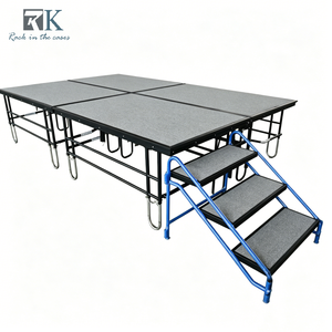เวทีพับได้แบบพกพาพร้อมบันได  แท่นเวทีเคลื่อนที่สำหรับงานแต่งงาน - Product Image 1