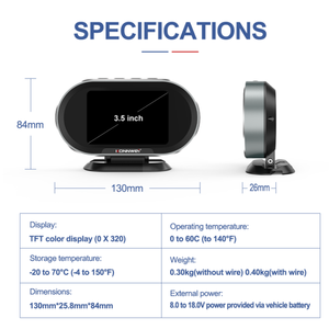 Equipo para Vehículos, Probador de ECU Konnwei Kw206, Herramientas Electrónicas Obd2, <span class=keywords><strong>Velocímetro</strong></span>, Pantalla de Visualización Frontal para Automóvil, con Software Gratuito en Línea - Product Image 6