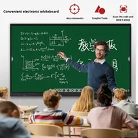 Papan Tulis Interaktif China Touch Smart Board untuk Pengajaran, Layar Panel Datar Interaktif Digital 65 Inci untuk Papan Tulis Kelas