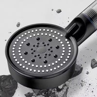 Pommeau de Douche Portable Blanc en ABS à 3 Modes avec Finition Chromée Économe en Eau pour Salle de Bain d'Hôtel (Vente en Gros)