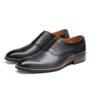Zapatos de Cuero Personalizados de Alta Calidad para Hombre, Elegantes, Transpirables, Adecuados para Fiestas, Casuales, de Oficina, Antideslizantes - Product Image 1