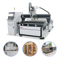Machine de fraisage CNC ATC 1530 avec caméra CCD et rouleau de pression pour le travail du bois