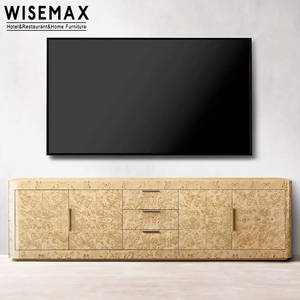 Meuble TV WISEMAX FURNITURE en bois massif de style américain, <span class=keywords><strong>console</strong></span> de salon, coffre de rangement <span class=keywords><strong>rectangulaire</strong></span> en métal avec tiroirs, chambre à coucher - Product Image 1