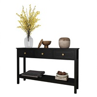 Table d'appoint console en bois de style moderne et luxueux avec 3 tiroirs et 4 pieds, élégante pour meubles de salon et de couloir