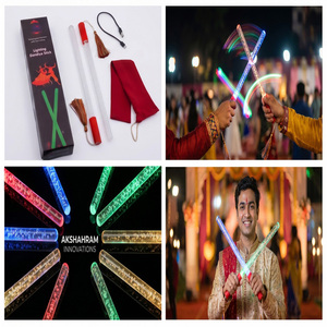 AKSHARAM INNOVATIONS - Palos de Dandiya Acrílicos Premium Especiales para Festivales, con Luces Brillantes, Ergonómicos y Vibrantes - Product Image 6