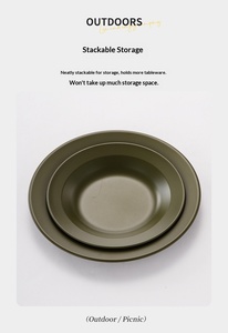 Piatti da Cena in Acciaio Inossidabile Ecologici, Piatto per Spaghetti in Stile Occidentale, Design Personalizzato Stile Ristorante Francese - Product Image 4