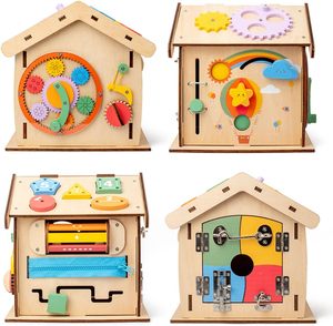 ของเล่นมอนเตสซอรี่กระดานงานยุ่งสำหรับเด็กบ้านเด็กเรียนรู้กระดานที่ทำจากไม้สำหรับฝึกทักษะชีวิตของขวัญของเล่นสำหรับเด็ก - Product Image 3