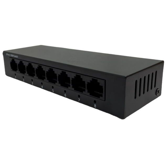 RJ45 Ports Network Switches 8 Port 10/100M Ethernet Switch Cost-effective Network Unmanaged Switch