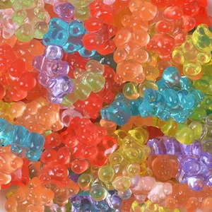 Kawaii Soft Sweet Resin Gummy Bear Candy Cabochons Charm for DIY Crafts Making Slime Decoration