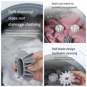 Épilateur pour animaux de compagnie Machine à laver Attrape-poils de chat Boules à linge réutilisables en silicone Boule à linge pour vêtements Outils de nettoyage des cheveux - Product Image 5