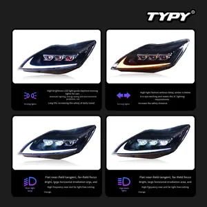 Nouvel ensemble de phares LED 12V 8000K avec feux de jour et clignotants séquentiels pour Ford Focus Classique 2009-2014 - Product Image 4