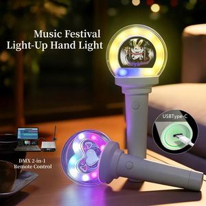 Bâton lumineux LED en plastique télécommandé, rechargeable par USB, portable, personnalisable, coloré, pour concerts et fêtes - Product Image 4