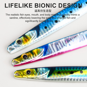 TEASER J165 60g 80g 130g 150g Jig <span class=keywords><strong>in</strong></span> Metallo a Lenta Affondamento <span class=keywords><strong>per</strong></span> <span class=keywords><strong>Pesca</strong></span> <span class=keywords><strong>in</strong></span> Acque Profonde, Esca Viva Luminosa 60-180g <span class=keywords><strong>per</strong></span> Pesci d'Acqua Salata - Product Image 5