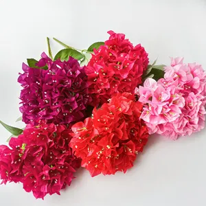 50Cm 5 Ngã Ba Nhân Tạo Bougainvillea Hydrangeas Hoa Lụa Nhân Tạo Cho Đám Cưới Nhà Tổ Chức Sự Kiện Trang Trí Nội Thất