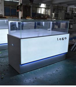 ตู้โชว์โทรศัพท์มือถือแบบกระจกทันสมัยเป็นมิตรกับสิ่งแวดล้อมพร้อมไฟ LED และเคาน์เตอร์ร้านค้า - Product Image 3