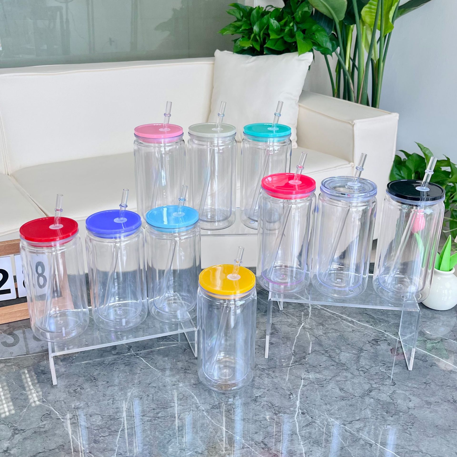 Unique Coffee Mug - Acrylic Thermal Mug with Lid