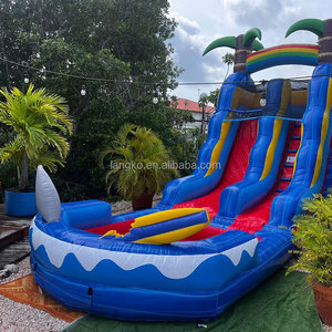 Toboggan aquatique géant gonflable en forme de <span class=keywords><strong>dauphin</strong></span> pour <span class=keywords><strong>parc</strong></span> aquatique commercial - Product Image 3