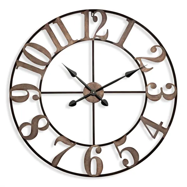 80cm Bronze Classic Antique Creative Good Quality Iron Material Home Decoration Wall Clock