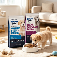 Sac refermable à glissière en plastique recyclé pour friandises pour chiens, emballage alimentaire pour animaux de compagnie avec fermeture à glissière