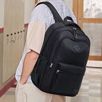 Nouveau Sac à Dos Tendance en Polyester 20-35L Résistant à l'Usure, Unisexe, Décontracté, pour l'École et le Travail, avec Compartiment pour Ordinateur Portable