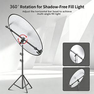 Bras télescopique pour réflecteur 360° °   Barre transversale rotative pour support de photographie, réflecteurs photo, diffuseurs, panneaux souples - Product Image 3