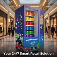 Distributeur automatique réfrigéré personnalisé avec lecteur de carte, distributeurs de boissons gazeuses, distributeurs de collations et de nourriture à vendre