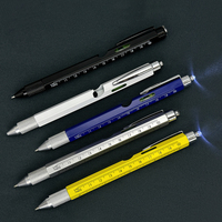 Stylo à bille multifonctionnel en métal Seapen, nouveau, personnalisable avec logo, 9-en-1, avec lumière LED, stylo de dessin technique avec fonction de niveau