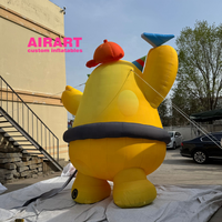 Ballon de mascotte de personnage de dessin animé gonflable de fête de scène pour l'activité commerciale, poupée de dessin animé gonflable personnalisée avec cerf-volant
